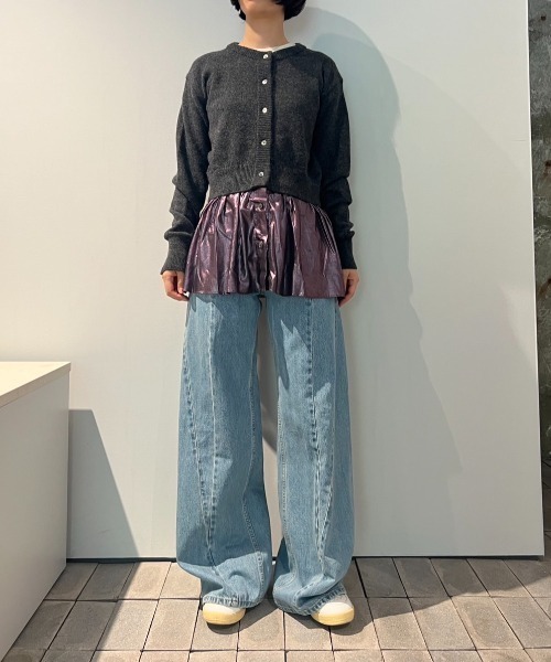 babaco（ババコ） カーディガン babaco Knit/Lurex Fabric Cardigan
