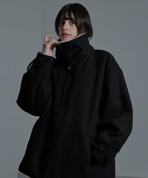 メンズ ブルゾン シンプル ハイネック ルーズシルエット J00216 cussil ブルゾン アウター 「cussil/クシル」ルーズシルエット