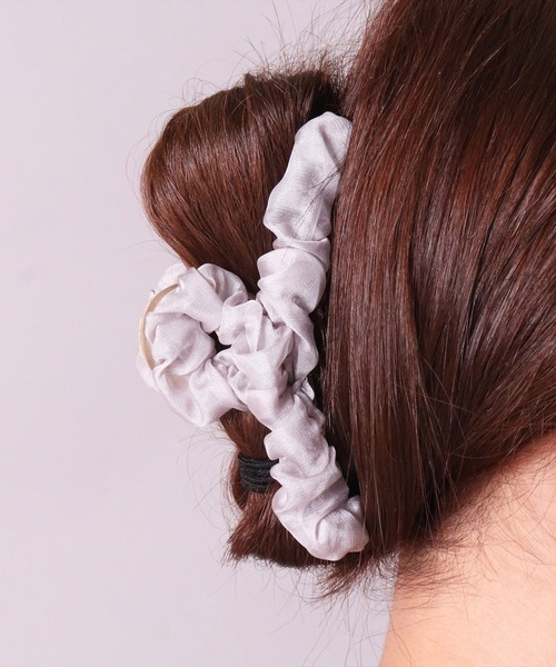 BAYBLO ヘアクリップ (SB)オーガンジー シュシュ バンス ヘアクリップ