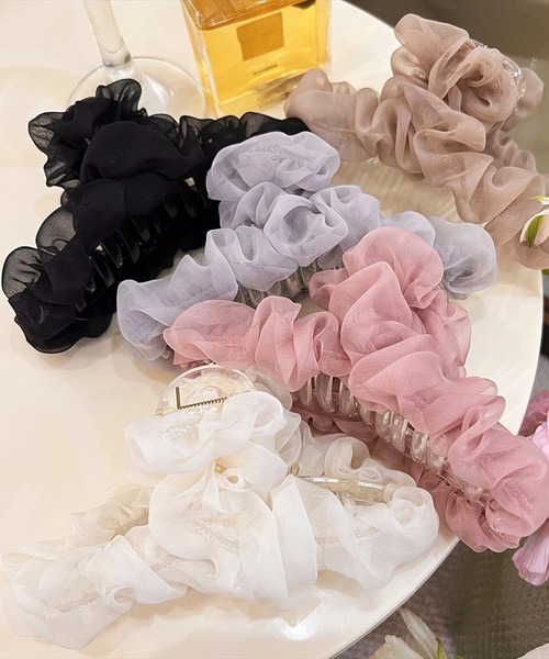 BAYBLO ヘアクリップ (SB)オーガンジー シュシュ バンス