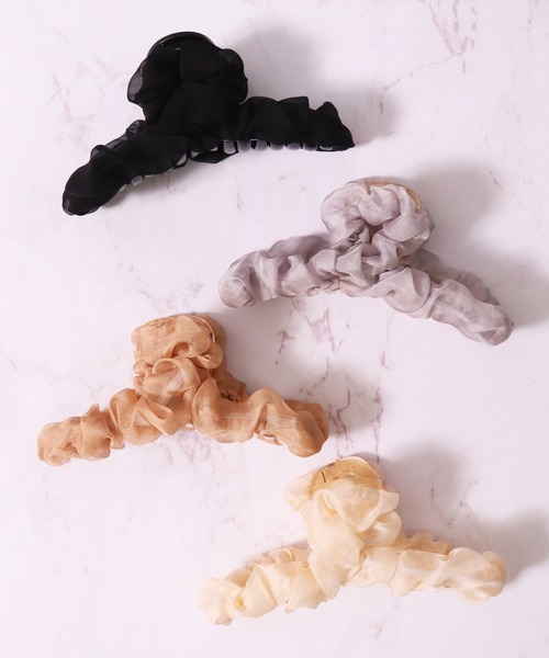 BAYBLO ヘアクリップ (SB)オーガンジー シュシュ バンス