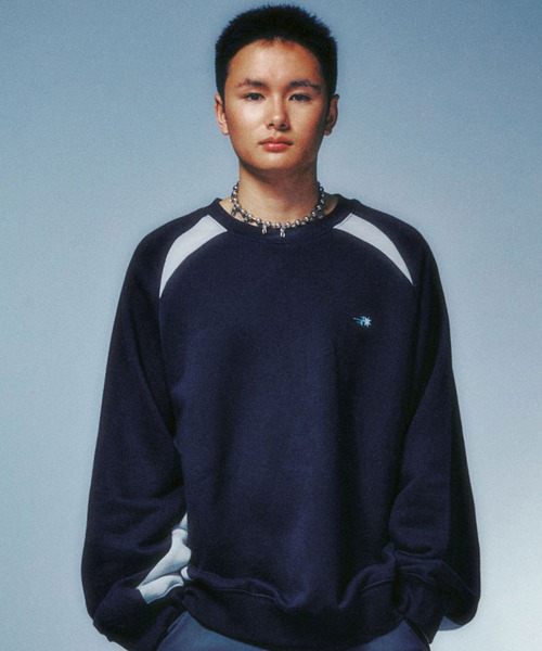 tシャツ A'GEM/9 × .kom 「NICE GHOST CLUB/ナイスゴーストクラブ」 SPORTY LINE SWEATSHIRTS/スポ
