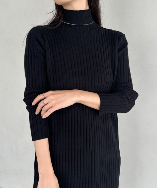 フォクシー ニットハイネックワンピース ワンピース プチハイネックロングニットワンピース : ZOZOTOWN Yahoo