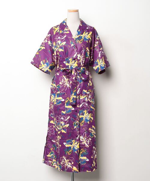 HARE（ハレ） 花柄シャツワンピース FREE パープル レディース
