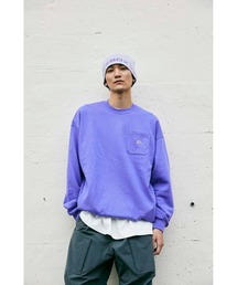 【KEBOZ】SMALL EFG POCKET SWEAT CREWNECK SMALL EFG POCKET SWEAT CREWNECK