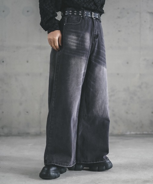 ヴィンテージ ワイド フレア スラックス Spielio】vintage like wide flare pants/ヴィンテージライク