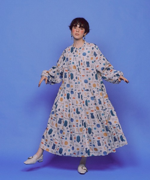 Mana　ワンピース、スカート manana suerte ワンピース マルチパターンタックワンピース