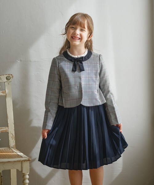 組曲 セットアップ 「110-140cm」グレンチェックジャケット