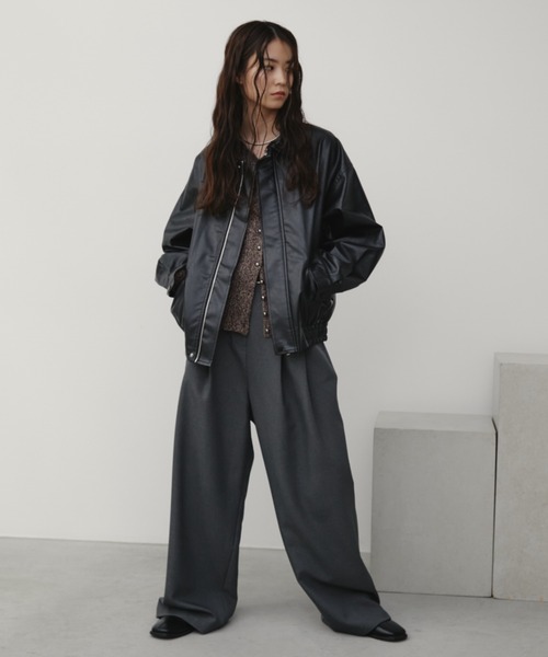 Aunt Marie's（アントマリーズ） ブルゾン アウター フェイクレザー