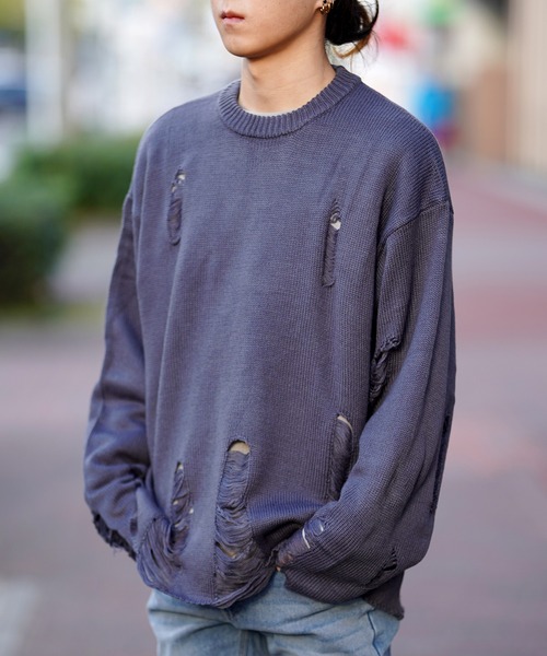 THE MILES セーター ニット ダメージニット メンズ レディース