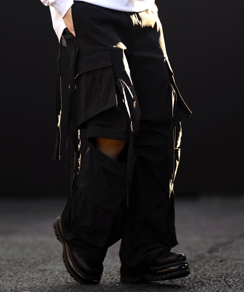 【CLEL】 / 2wayデザイン ナイロンテクノパンツ CLEL カーゴパンツ 「CLEL」2way Design Nylon Techno Pants