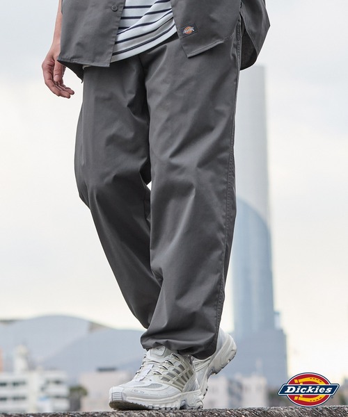 パンツ メンズ ゆったり ウエストひもドロースト 3色 DOOPZ パンツ Drawstring tuck wide pants - ドローストリング
