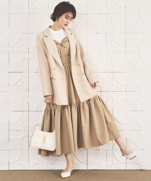 レディース AND COUTURE アンドクチュール ダブルテーラードジャケット 