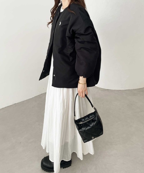 「U.S. POLO ASSN.」 ジャケット LARGE アイボリー レディース_画像2