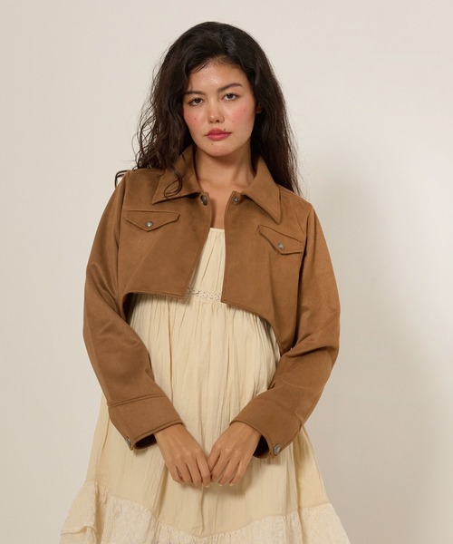 TINA：JOJUN（ティーナジョジュン） コート アウター フェイクスエード