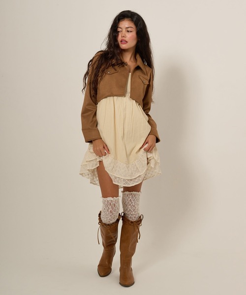 TINA：JOJUN（ティーナジョジュン） コート アウター フェイクスエード