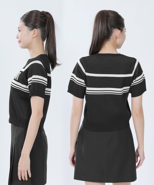 MARY QUANT/相良 フラワーモチーフ アート ジャガードニット