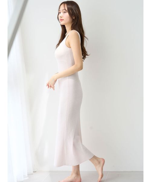 Snidel カーディガン&タンクワンピースセット　ピンク SNIDEL HOME｜【FIRST BEAUTY HOME DRESS】カーディガン&タンク