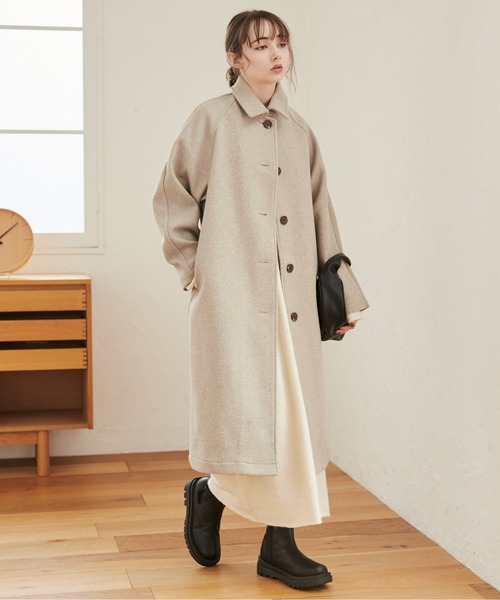 ANGIE ステンカラーコート FREE ライトベージュ レディース : ZOZOTOWN