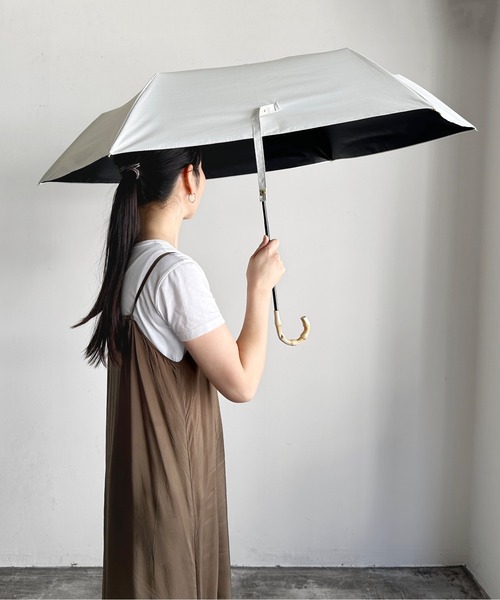 新品タグ付き☆ 折りたたみ傘 ブラック バンブー 折りたたみ傘 晴雨