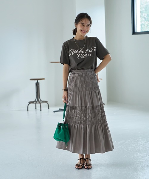 STYLE DELI スカート コットンシャーリングスカート : ZOZOTOWN