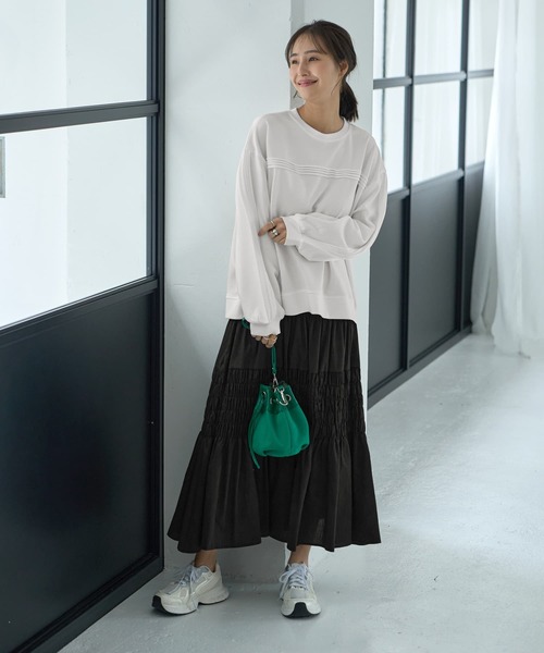 STYLE DELI スカート コットンシャーリングスカート : ZOZOTOWN