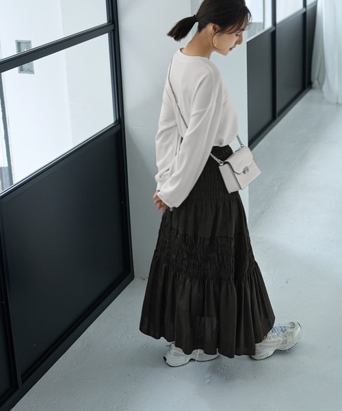 STYLE DELI スカート コットンシャーリングスカート : ZOZOTOWN