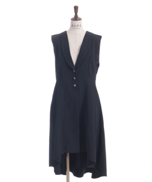 axes femme ベスト ジレ フィッシュテールジレ レディース