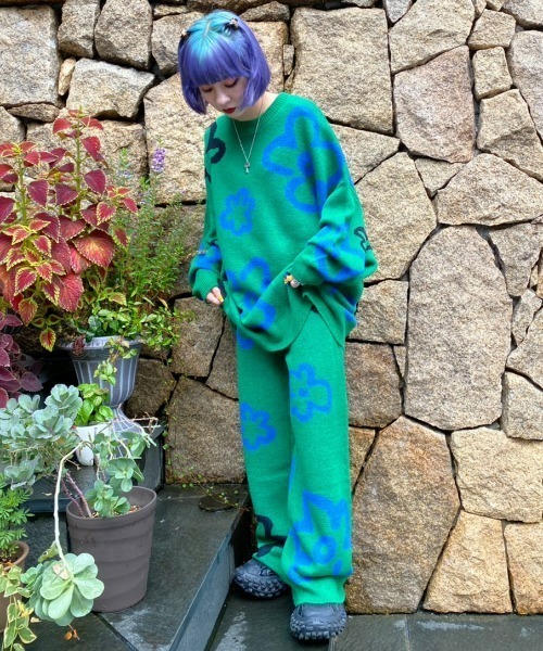 「Candy Stripper」 イージーパンツ 2 グリーン レディース_画像8