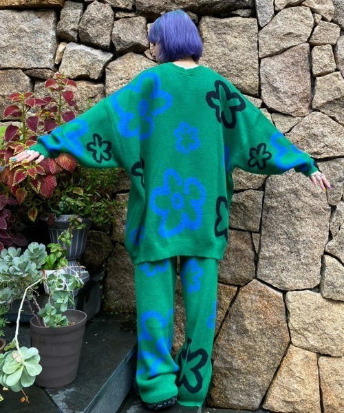 「Candy Stripper」 イージーパンツ 2 グリーン レディース_画像9