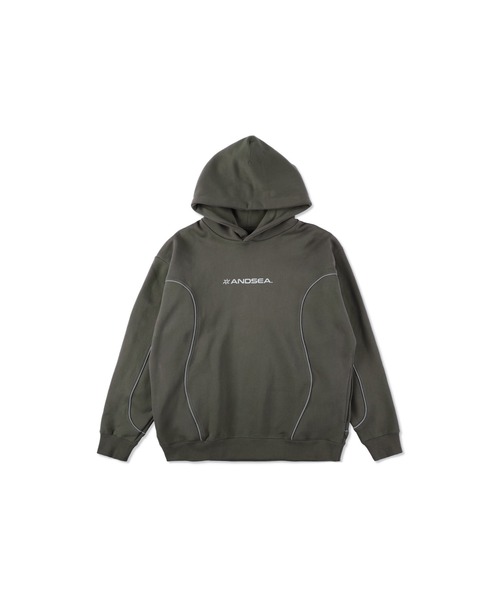 ウィンダンシー　WIND AND SEA フーディー　パーカー　スウェット　L WIND AND SEA（ウィンダンシー） パーカー Piping Hooded Sweatshirt