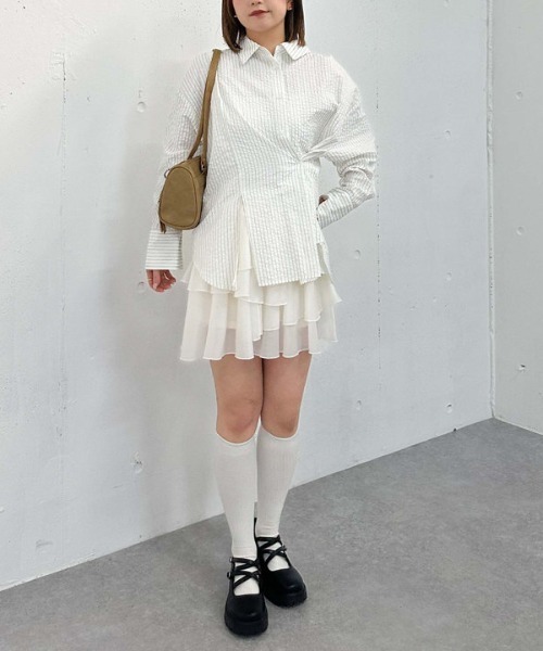 ブラウス シャツ ウエストタック2WAYシャツブルゾン レディース archives ブラウス シャツ 'ウエストタック2wayシャツ