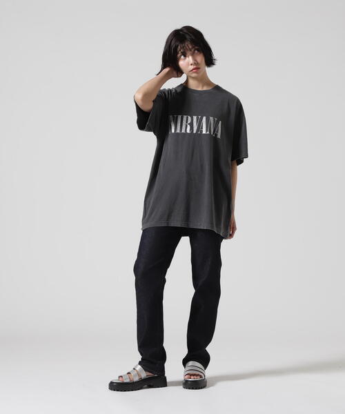 tシャツ GOOD ROCK SPEED (グッドロックスピード) 別注ラメNIRVANATシャツ/ニルヴァーナ レディース GOOD ROCK SPEED (グッドロックスピード) 別注ラメNIRVANAT