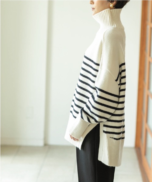 「OPAQUE.CLIP」 長袖ニット 02 ホワイト レディース_画像3