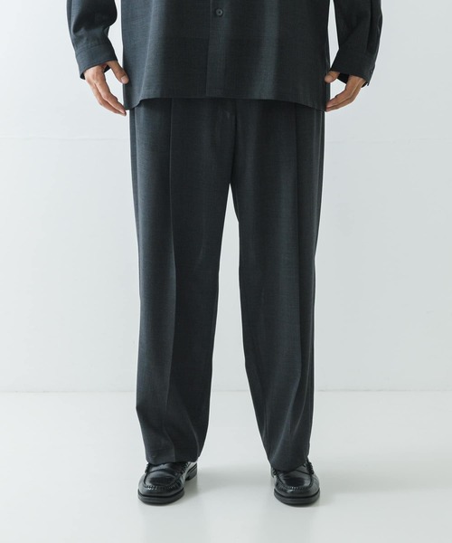 ATON パンツ 「別注」ATON×URBAN RESEARCH TWO TUCKED EASY