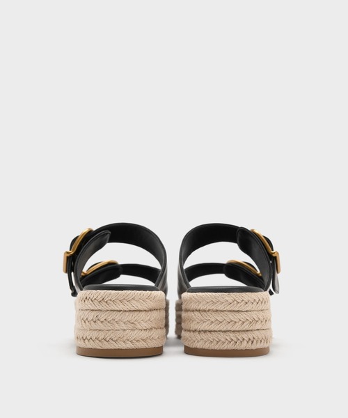 CHARLES ＆ KEITH サンダル エスパドリーユ フラットフォーム