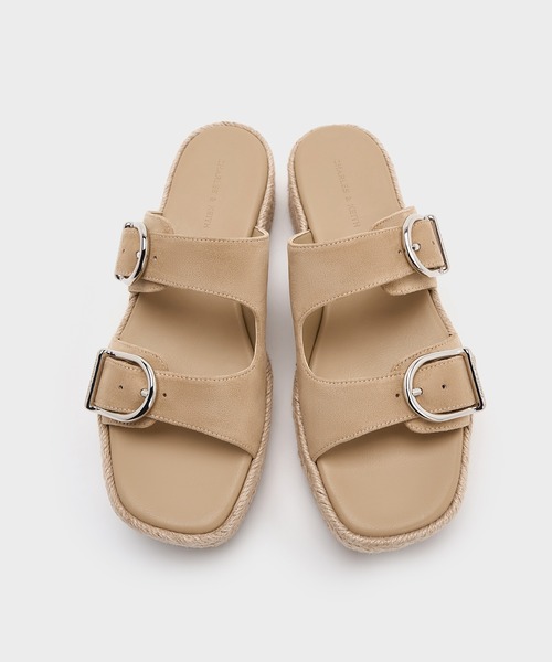 CHARLES ＆ KEITH サンダル エスパドリーユ フラットフォーム