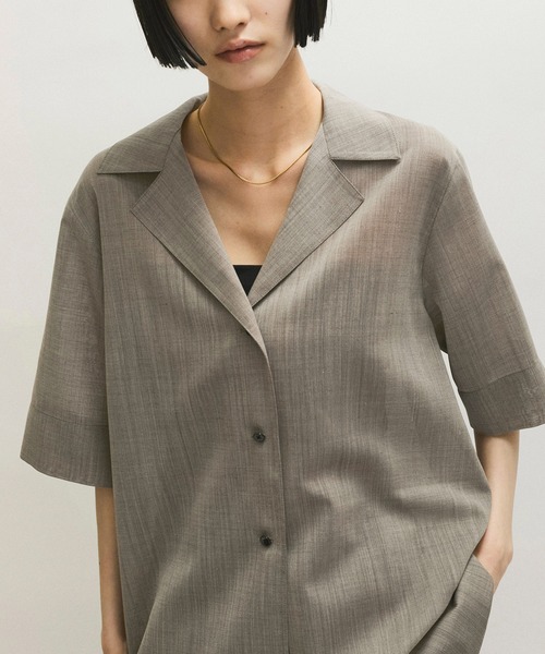 ADAM ET ROPE'（アダムエロペ） ブラウス シャツ 「接触冷感」ライト