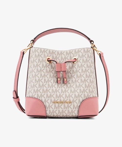 MICHAEL KORS ピンク 2wayハンドバッグ小型 未使用 MICHAEL KORS 2WAY バッグ ピンク アイボリー レザー