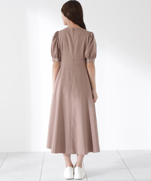 PROPORTION BODY DRESSING ワンピース フロント釦スクエアネック