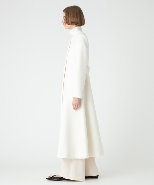 「LOULOU WILLOUGHBY」 ノーカラーコート 2 ホワイト レディース_画像2
