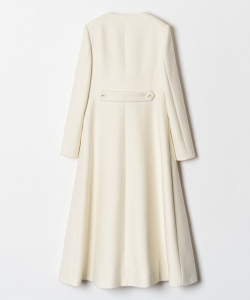 「LOULOU WILLOUGHBY」 ノーカラーコート 2 ホワイト レディース_画像6