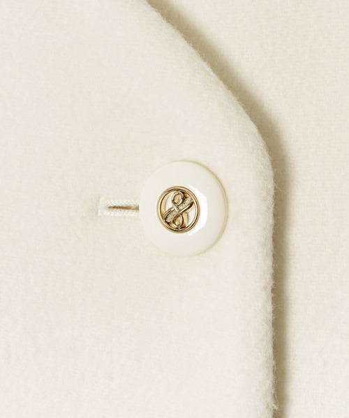 「LOULOU WILLOUGHBY」 ノーカラーコート 2 ホワイト レディース_画像7