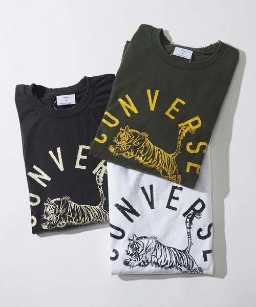 「CONVERSE TOKYO」 長袖シャツ FREE ブラック レディース CONVERSE TOKYO 「CONVERSE TOKYO」 長袖カットソー FREE