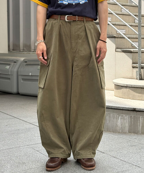 日本限定 CIAOPANIC パンツ メンズ ワイドバルーンカーゴパンツ パンツ