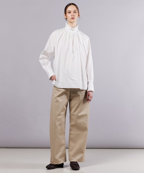 Sov. ブラウス シャツ ギャザーネックブラウス レディース : ZOZOTOWN
