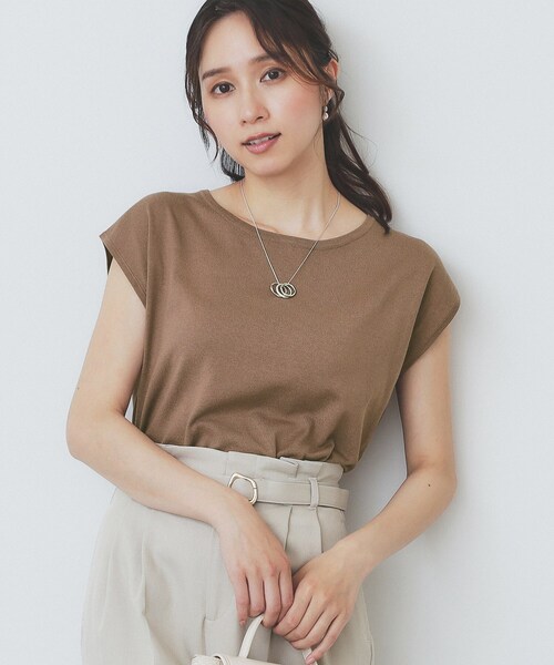 専用　洗えるフレンチスリーブニット a.v.v｜【UVカット/接触冷感/洗える】フレンチスリーブニット