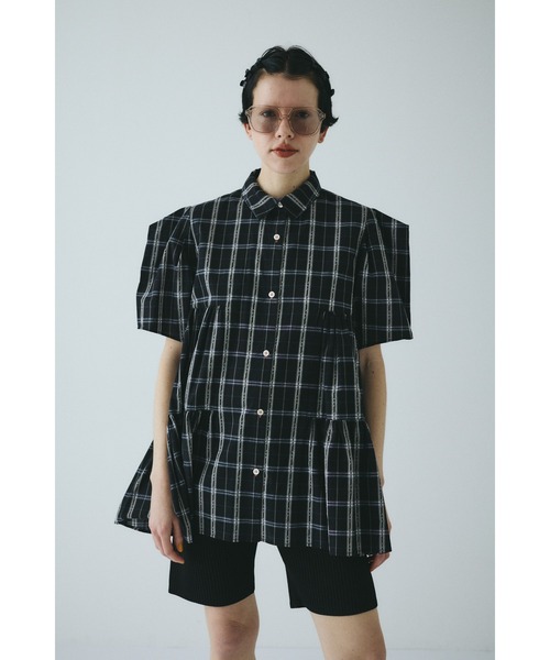 ブラウス シャツ Side gather Aline blouse　　サイドギャザーAラインブラウス レディース