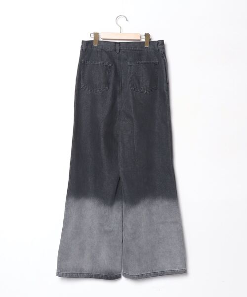 adrerブラック デニム カーゴパンツ ADRER カーゴパンツ extra quality deformation flare cargo
