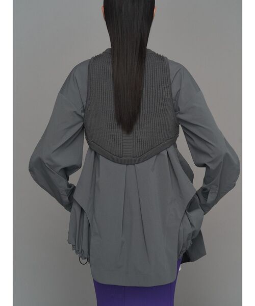 UN3D.（アンスリード） ベスト ジレ CURVE LINE RIB SHORT VEST